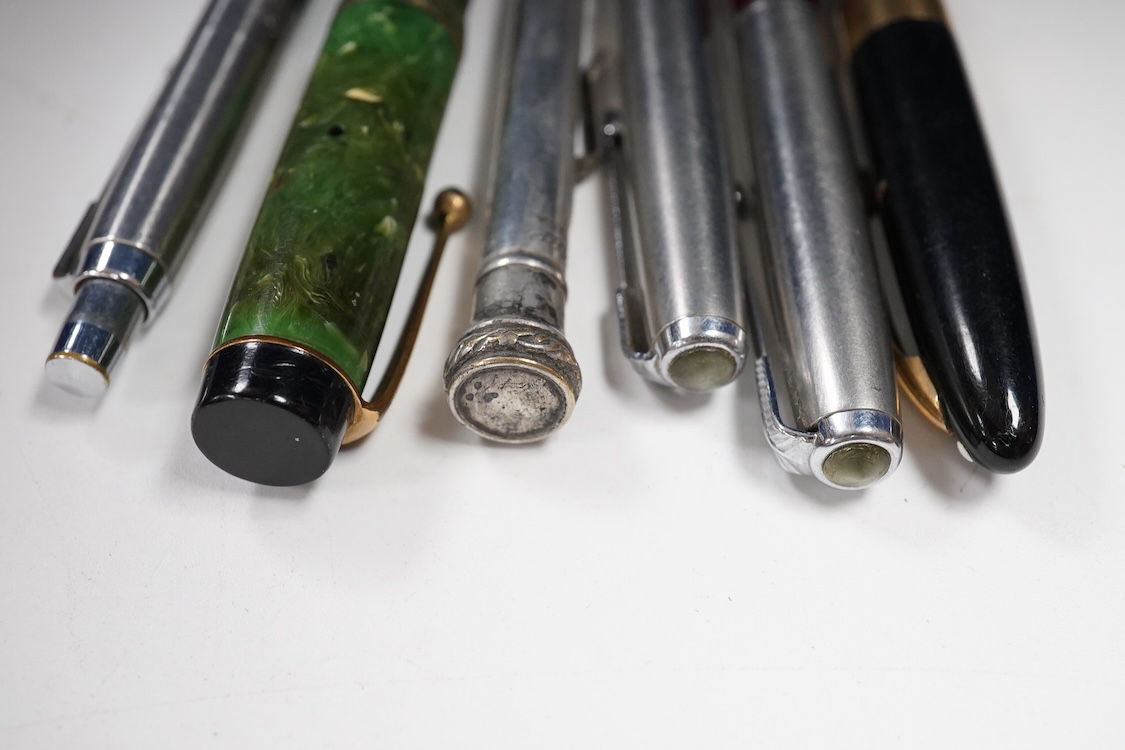 A group of pens, etc. including a Waterman cased set